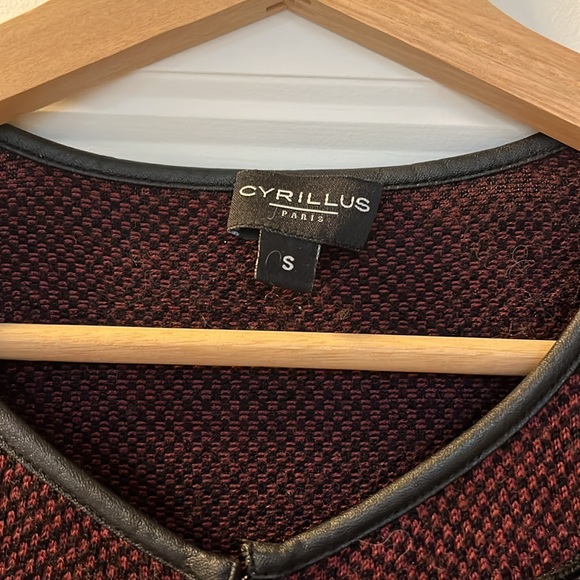 cyrillus burgundy cardigan - Picture 2 of 7